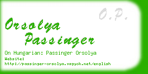 orsolya passinger business card